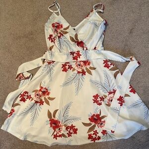 White floral summer dress